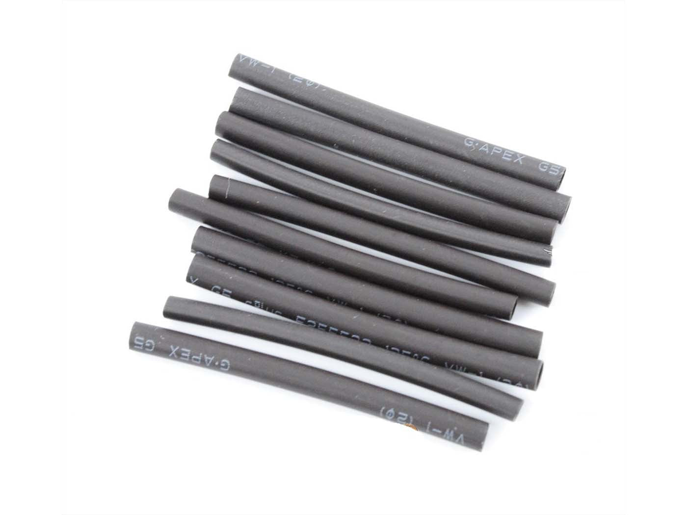 Tub termoretractabil negru 2,0 x 40mm set 10 bucăți pentru Hercules, Kreidler, Puch și alte modele