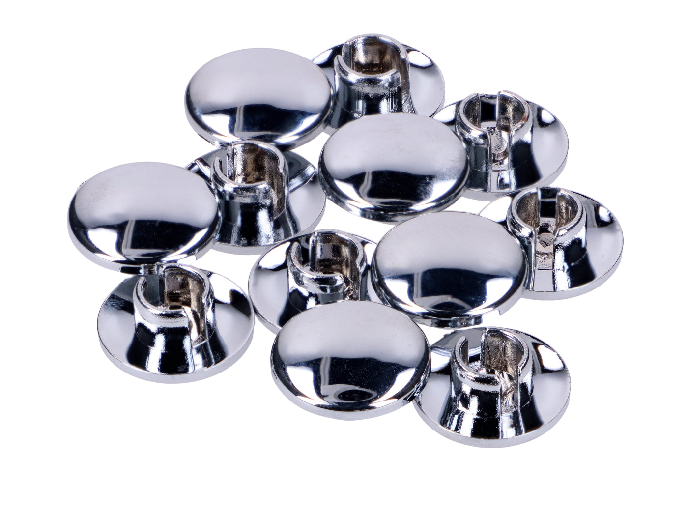 Set capace de acoperire pentru șuruburi cu cap hexagonal interior M10 cromate, 12 bucăți, universal