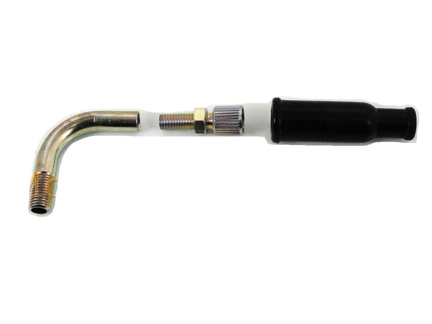 Cablu accelerație pentru cot Dellorto M6 22mm 90 grade pentru Piaggio Ciao, Kreidler, Honda, MBK și alte modele