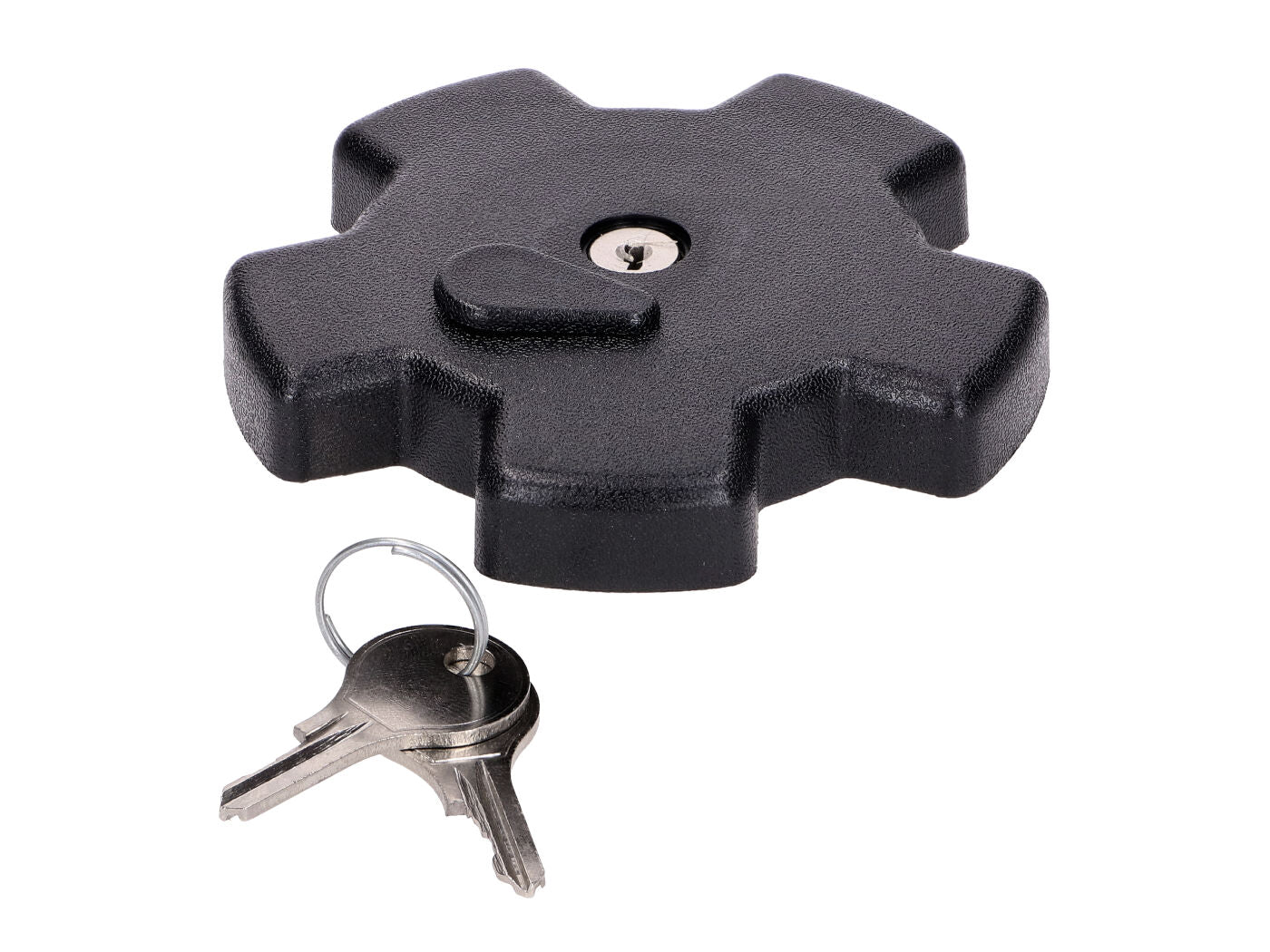 Capac rezervor CAWI închidere cu cheie plastic negru 35mm pentru Suzuki TS 50 K, GT 80 L, 125, 185, DR