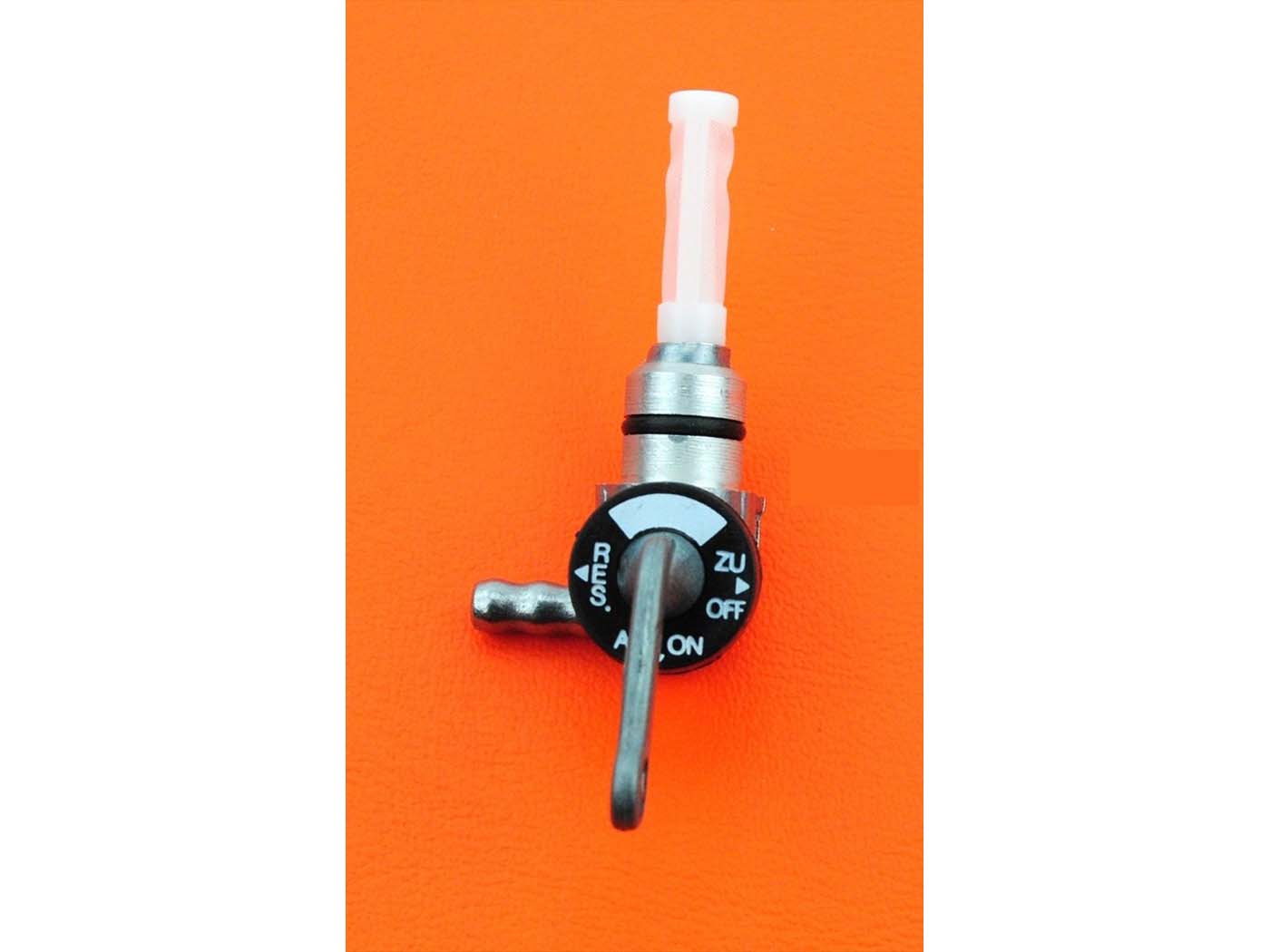 Robinet de benzină Karcoma metalic 13mm cu poziție de rezervă pentru Kreidler, Zündapp, Puch, Hercules și alte modele
