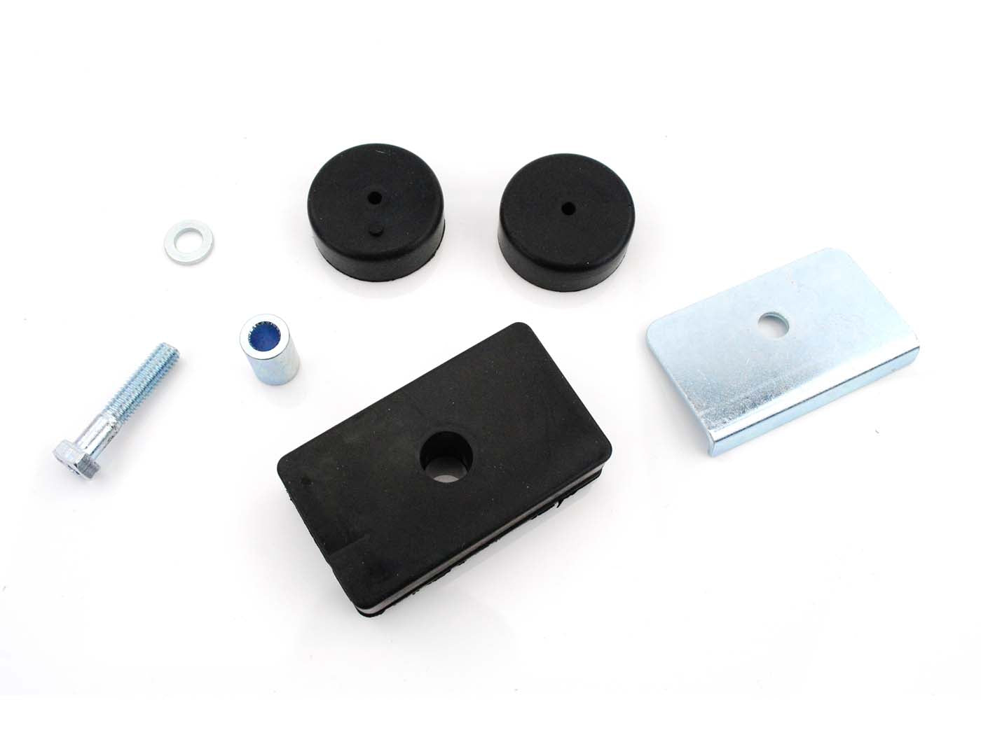 Set de fixare 7 piese negru/galvanizat pentru Yamaha DT 50 MX
