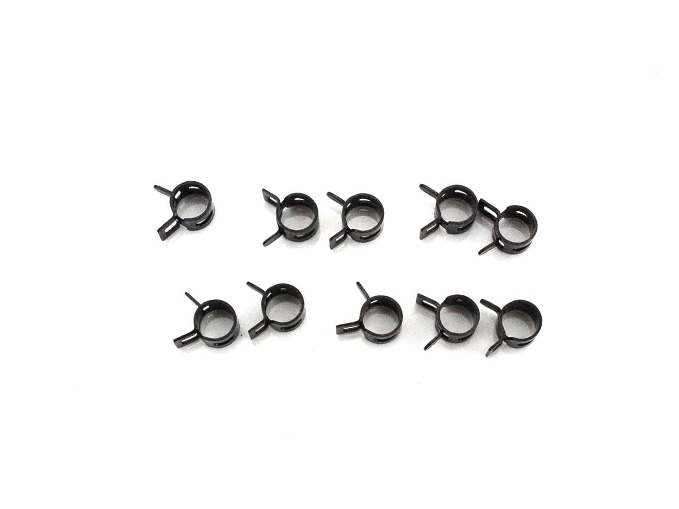 Coliere arc negre 9mm set 10 bucăți pentru Zündapp, Piaggio, Kreidler, Simson și alte mărci