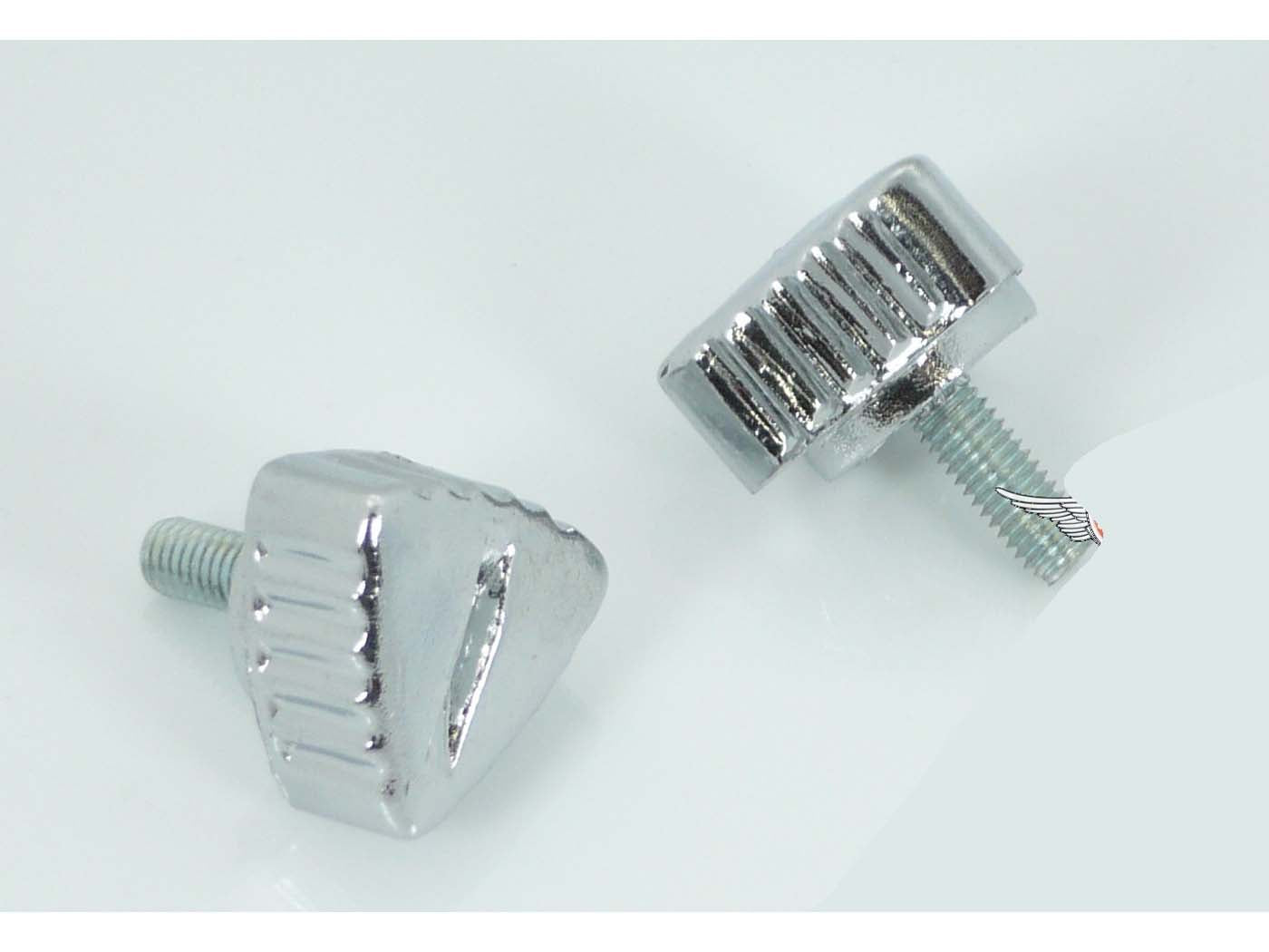 Set șuruburi 2 piese 13mm cromat pentru Kreidler Flory, Florett, MF și alte modele, Puch Maxi