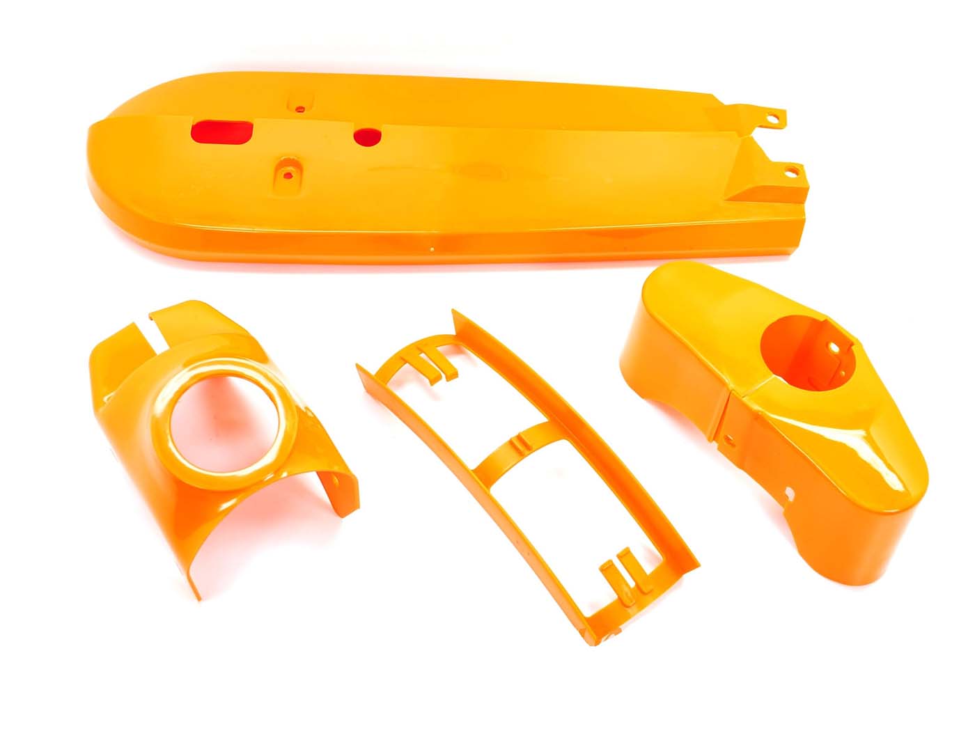 Set carenaj plastic portocaliu 4 piese pentru Kreidler Florett RS, RM, GT