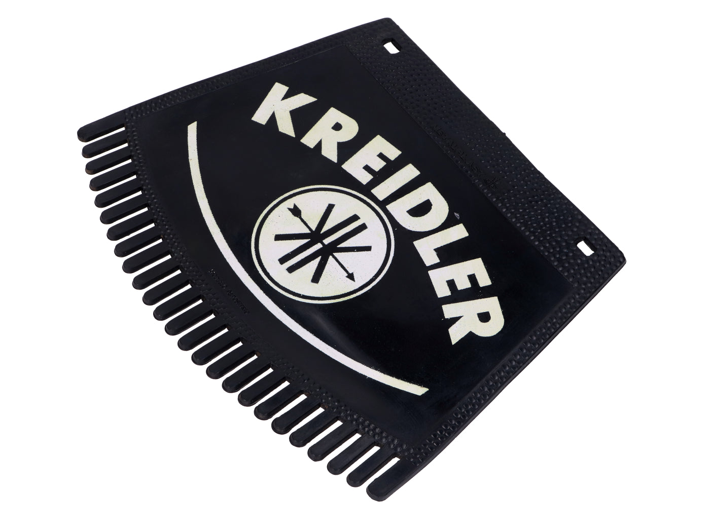 Apărătoare noroi neagră cu logo Kreidler 180x185mm pentru Kreidler Flory, RMC D125, RMC F125, Florett și alte modele