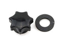 Piuliță stea neagră cu șaibă de cauciuc pentru Simson KR51/1, KR51/2, SR4-2, SR4-3, SR4-4, SR50, SR80 și alte modele