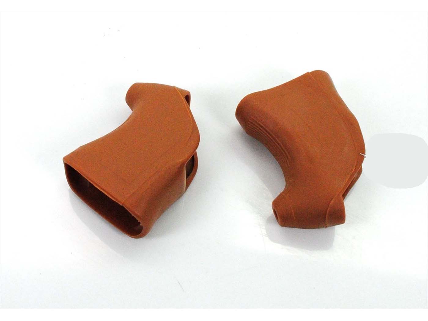 Set cauciucuri mânere maro pentru Peugeot 103 AC 50 2T, Mobylette