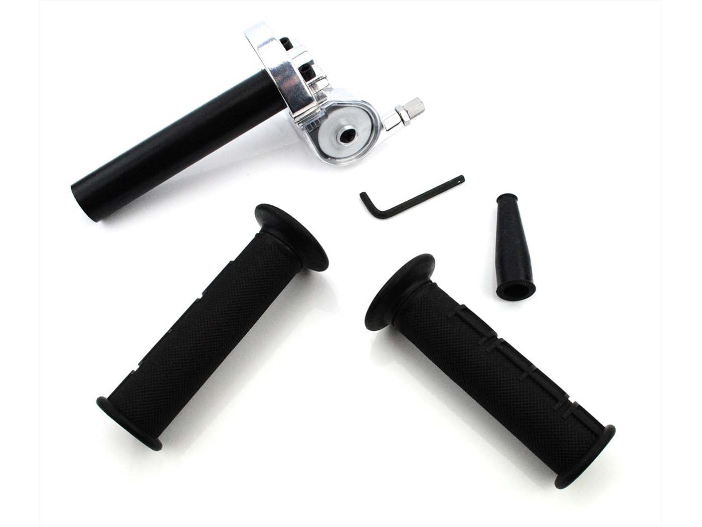Mâner de accelerație 125mm fix, 155mm total, rotație 1/4 pentru Zündapp GTS, KS, CS, CX și alte modele