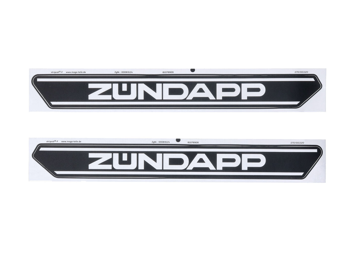 Set autocolante rezervor 3 bucăți 300mm x 33mm pentru Kreidler Flory, Florett, MF și alte modele