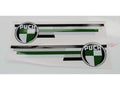 Set autocolante 2 lungime totală aprox. 210mm înălțime 55mm pentru Puch VZ 50 Dakota