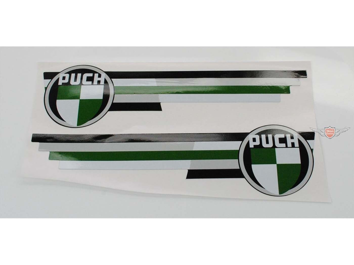 Set autocolante 2 lungime totală aprox. 210mm înălțime 55mm pentru Puch VZ 50 Dakota