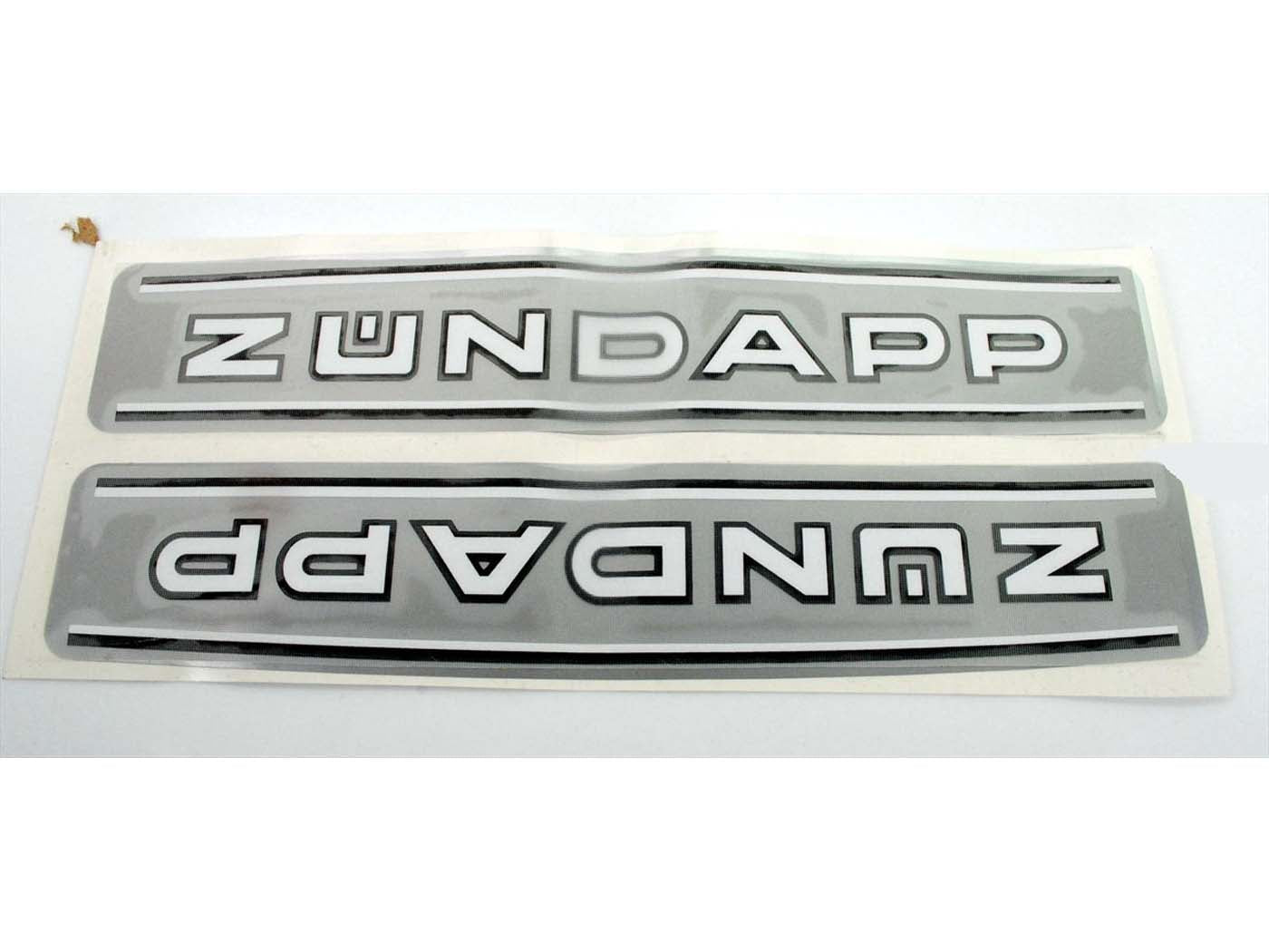 Set autocolante rezervor argintiu metalic 250x47mm pentru Zündapp C 50 Sport, GTS 50 și alte modele