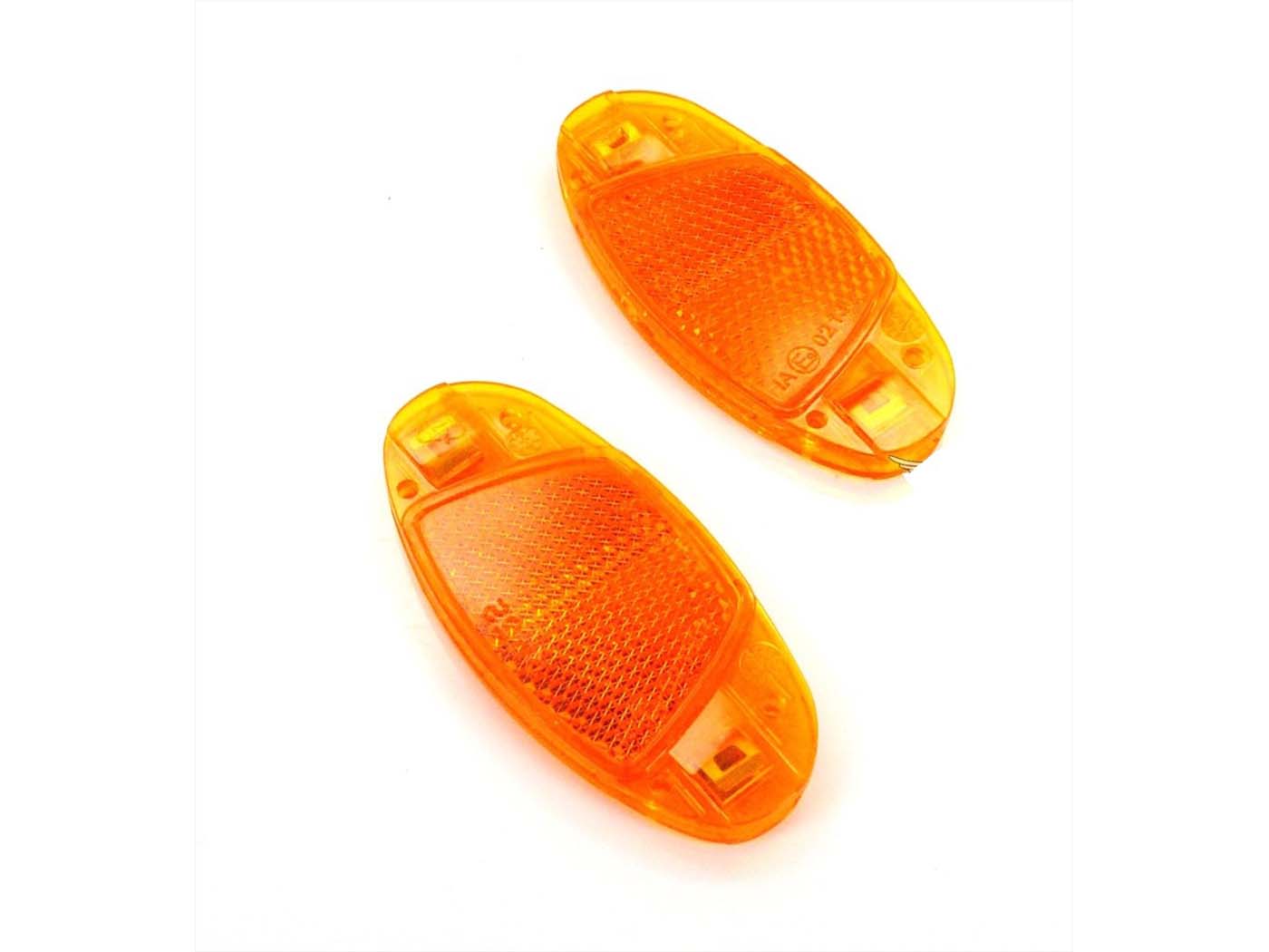 Reflectoare pentru spițe 80x35mm 2buc pentru Tomos, Sachs, Puch, Piaggio Mofa, Simson și alte modele