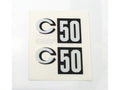 Set autocolante capac lateral carenaj pentru Zündapp CS 50, C 50 Sport și alte modele