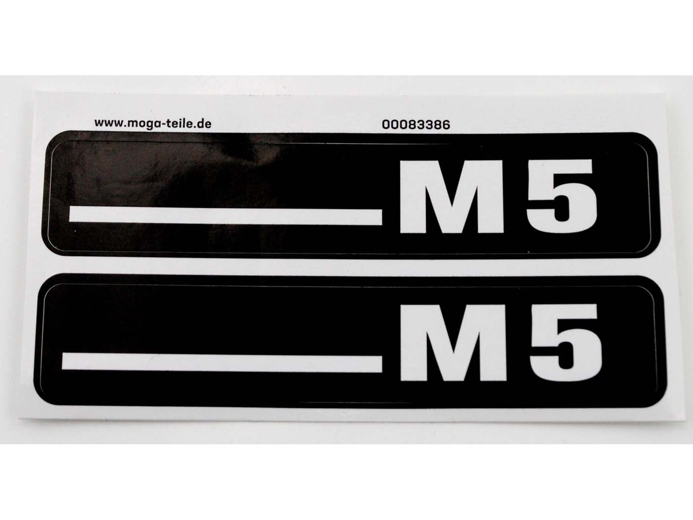 Set autocolante MOGA 21x105mm capac lateral platformă pentru Hercules M5 Mofa
