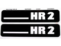 Set Autocolante MOGA 2 bucăți 105mm x 21mm pentru Hercules Hobby Rider HR