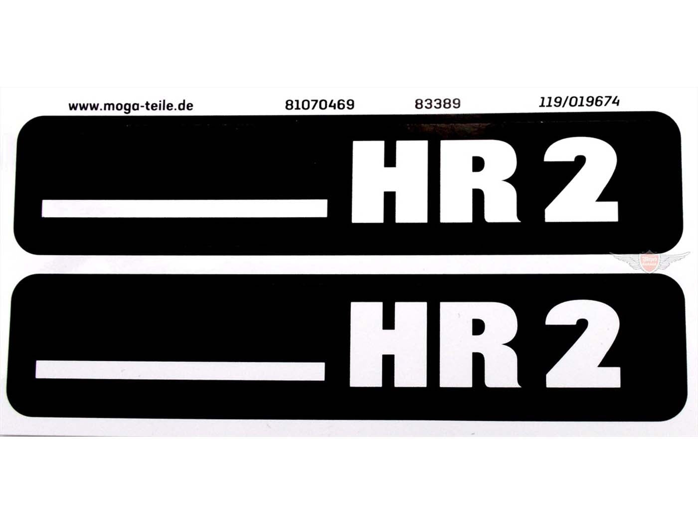 Set Autocolante MOGA 2 bucăți 105mm x 21mm pentru Hercules Hobby Rider HR