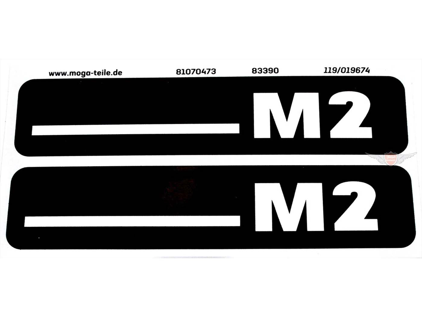 Set autocolante MOGA 2 bucăți 105mm x 21mm pentru Hercules Limbo, Zenith și alte modele
