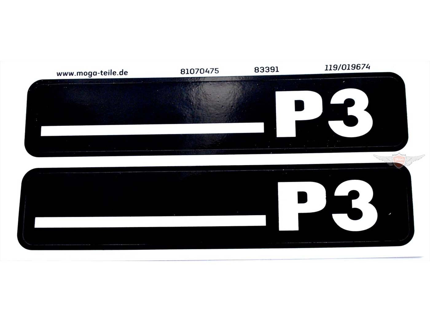 Set autocolante MOGA 105mm x 21mm pentru Hercules Prima 3