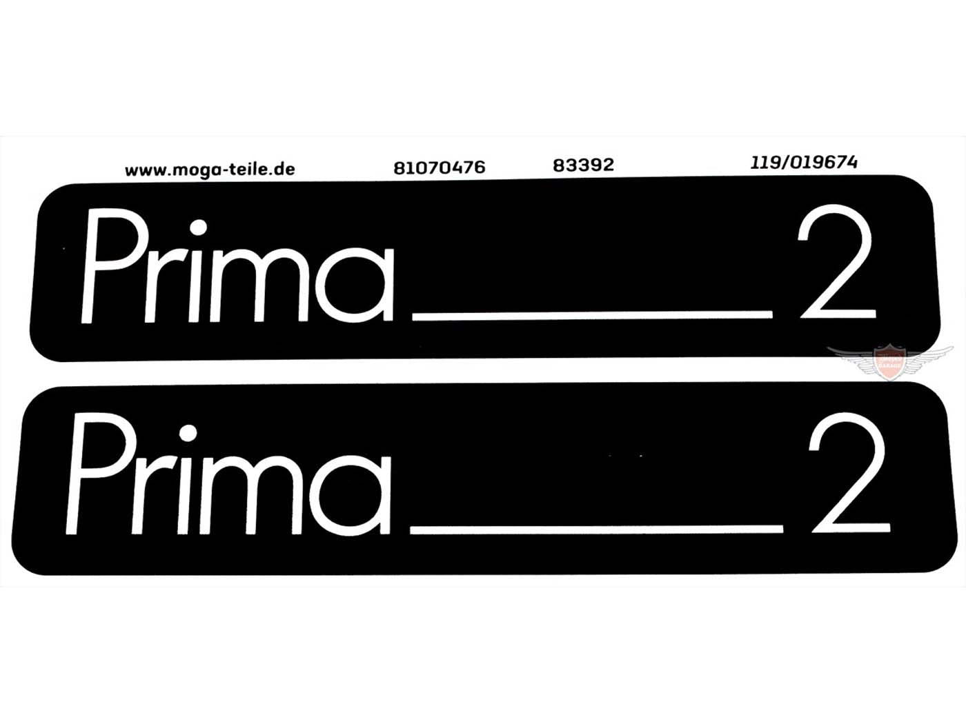 Set autocolante MOGA 2 bucăți 105mm x 21mm pentru Hercules Prima 2, Prima 3, Prima 4, Prima 5, Prima 6 și alte modele