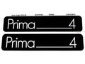 Set Autocolante MOGA 2 bucăți 105mm x 21mm pentru Hercules Prima 4 / 4N / 4S / 4SL 49cc