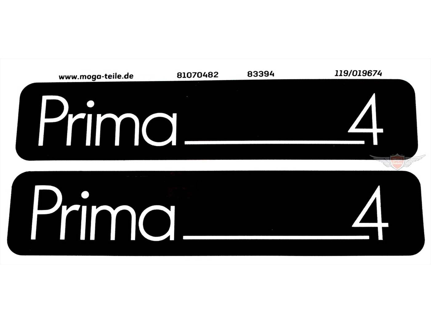 Set Autocolante MOGA 2 bucăți 105mm x 21mm pentru Hercules Prima 4 / 4N / 4S / 4SL 49cc