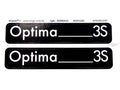Set Autocolante MOGA 2 bucăți 105mm x 21mm pentru Sachs Optima 50