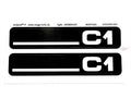 Set Autocolante MOGA 2 piese 105x21mm pentru Hercules Mofa / City-Bike C1