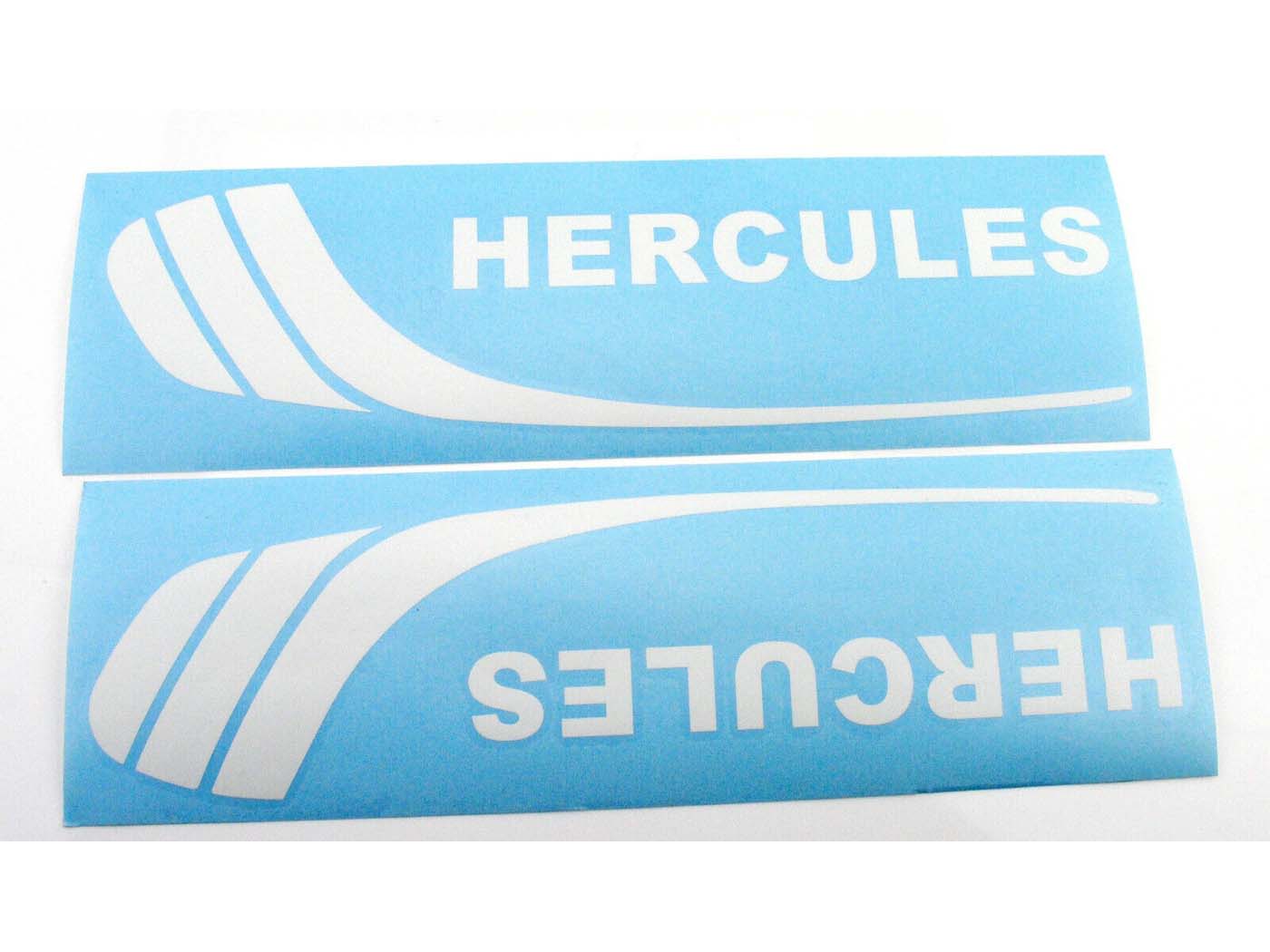 Set autocolante MOGA 2 bucăți lățime 300mm înălțime 65mm pentru Hercules Prima 5, Prima 6, Prima GT, Prima SX, M5 și alte modele