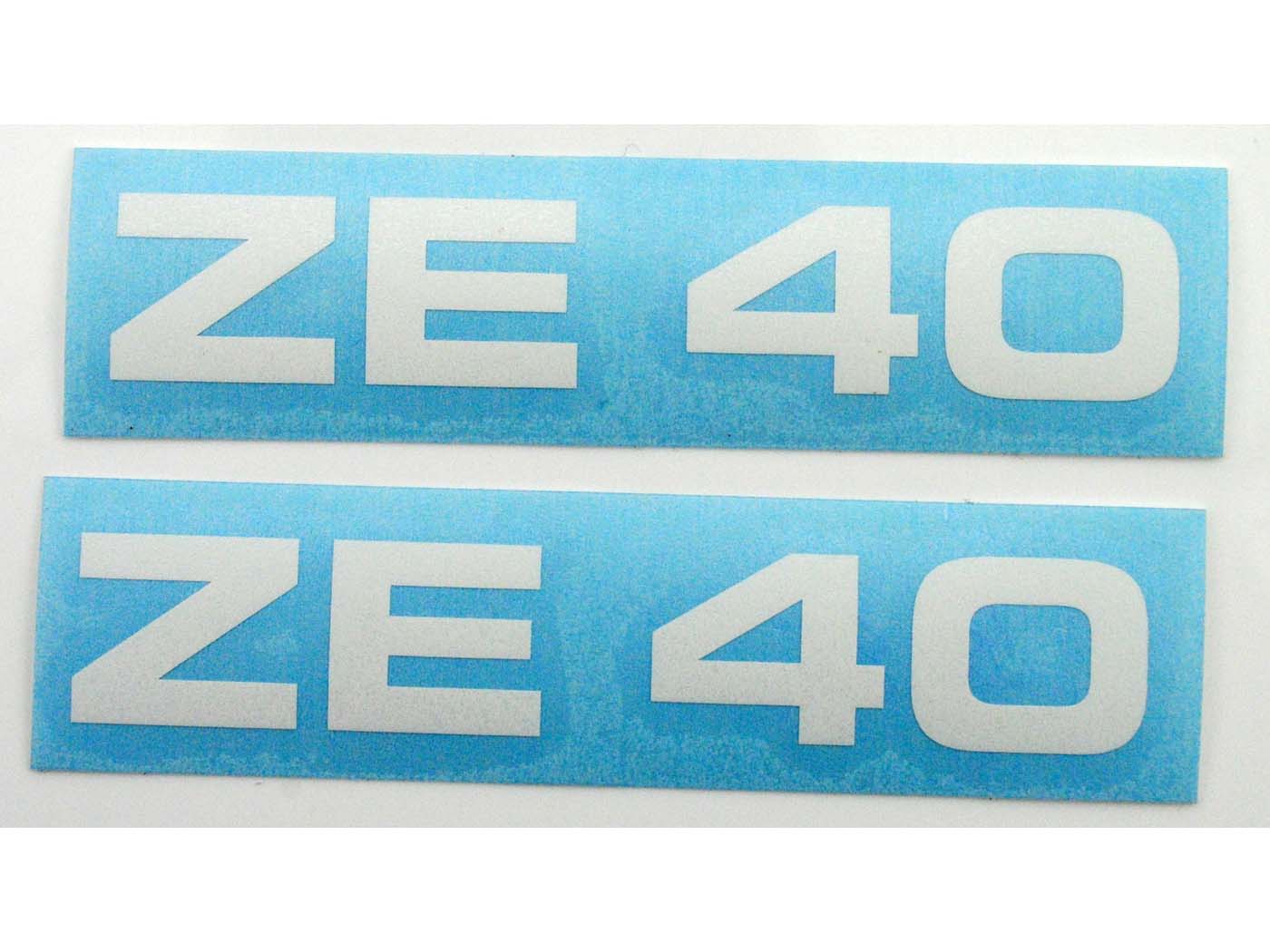 Set autocolante MOGA 2 piese lățime 95mm înălțime 17mm pentru Kreidler Flory MF 20, Flory MF 32, Florett Mustang, Florett RS-GS și alte modele