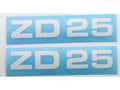 Set autocolante MOGA 2 piese lățime aprox. 95mm înălțime 17mm pentru Zündapp ZD 25 Mofa