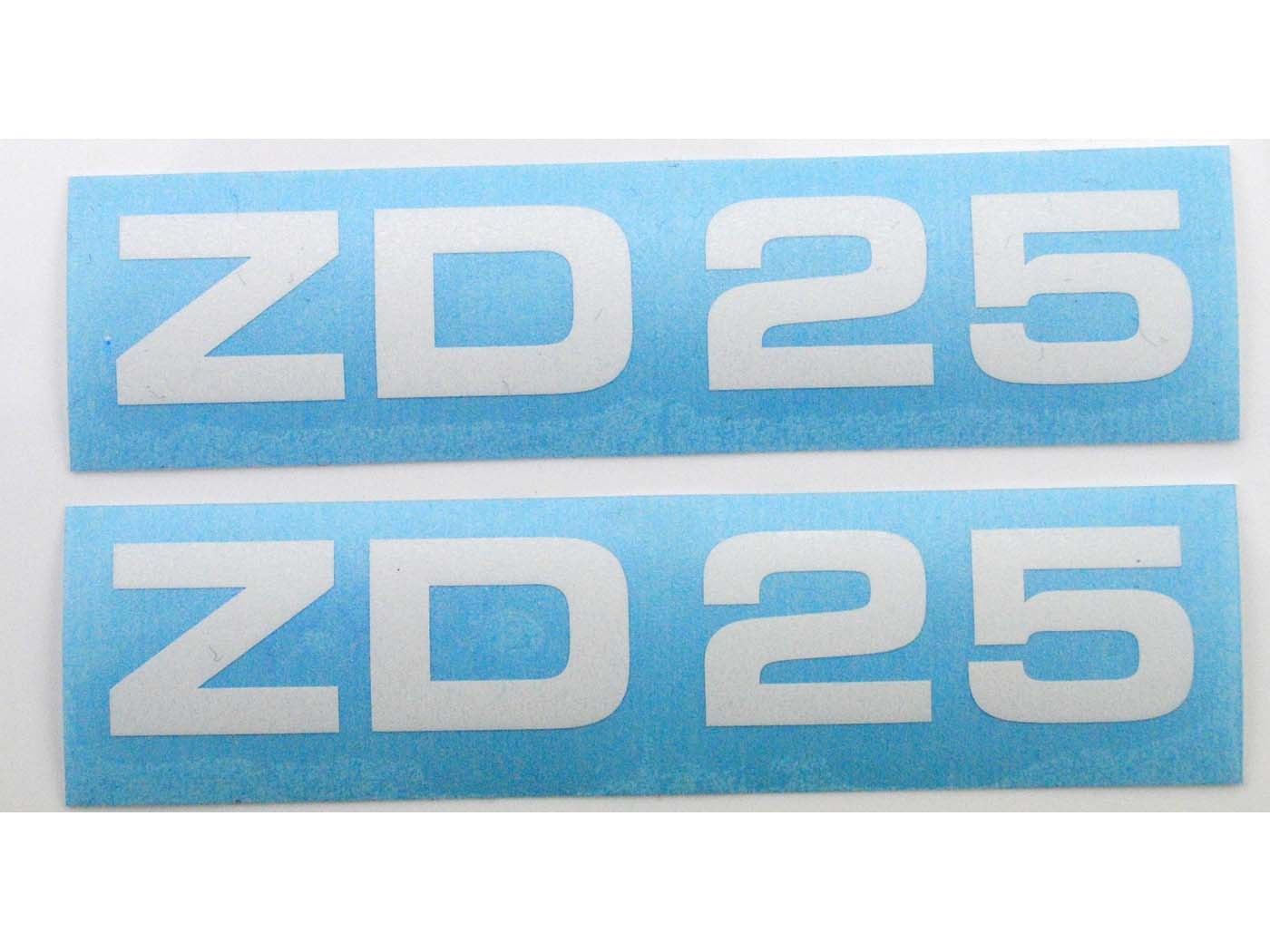 Set autocolante MOGA 2 piese lățime aprox. 95mm înălțime 17mm pentru Zündapp ZD 25 Mofa