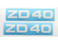 Set autocolante MOGA 2 piese Lățime 95mm Înălțime 17mm pentru Zündapp ZD 40 Mokick 49cc