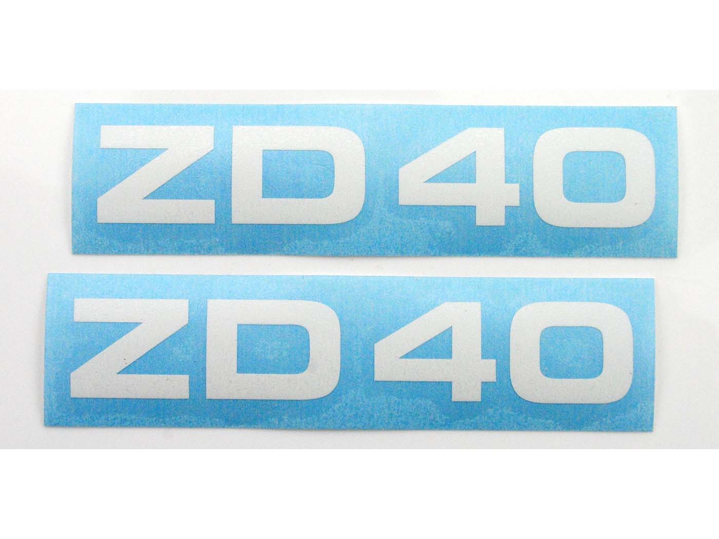 Set autocolante MOGA 2 piese Lățime 95mm Înălțime 17mm pentru Zündapp ZD 40 Mokick 49cc