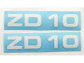 Set Autocolante MOGA 2 bucăți lățime 95mm înălțime 17mm pentru Zündapp ZD 10 Mofa 49cc