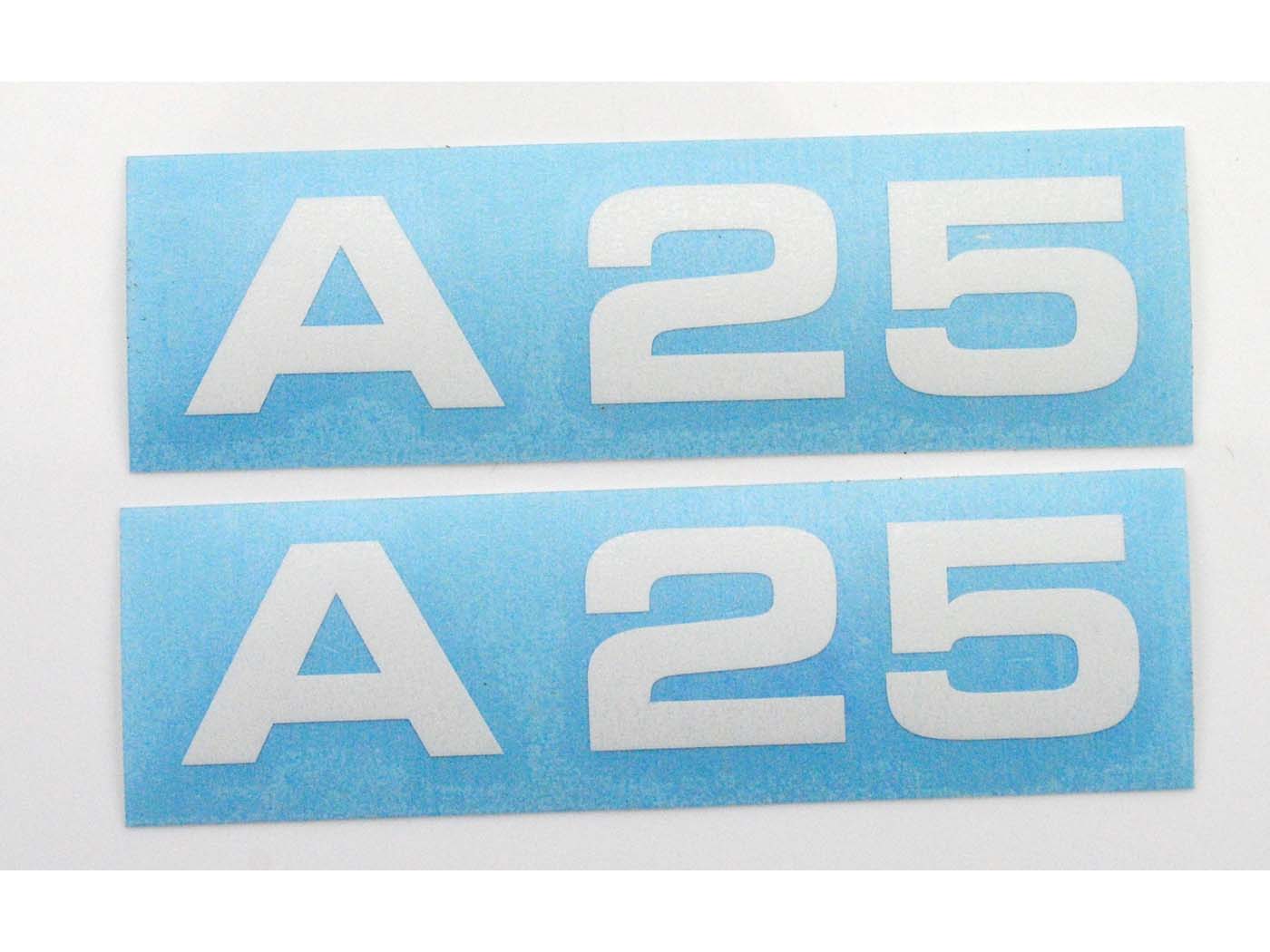 Set autocolante MOGA 2 piese lățime 74mm înălțime 17mm pentru Kreidler Florett, K50, K51 și alte modele