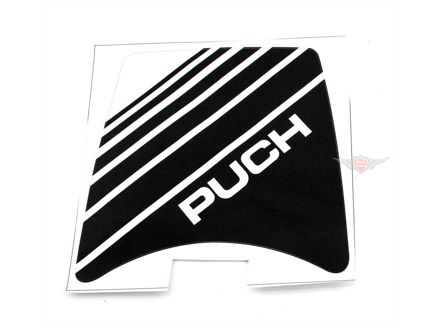 Autocolant Far Înălțime 105mm Lățime 120mm Negru-Alb pentru Puch Maxi S/N, Maxi L2A, Maxi K2, Maxi P1, Maxi ZA50