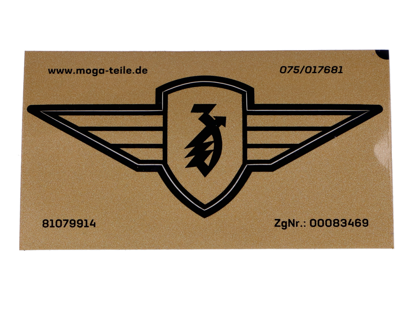 Autocolant MOGA Logo Aripă Apărătoare de Noroi pentru Zündapp KS 50, KS 80, R 50, Automatik, Hai 80 și alte modele