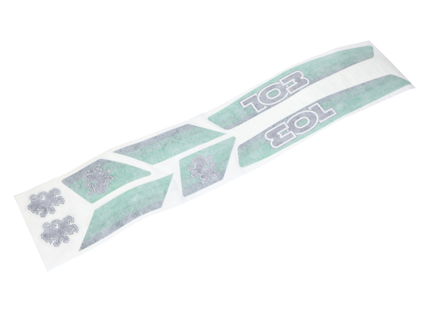 Set Autocolante RSM Technologie 8 piese verde pentru Peugeot 103