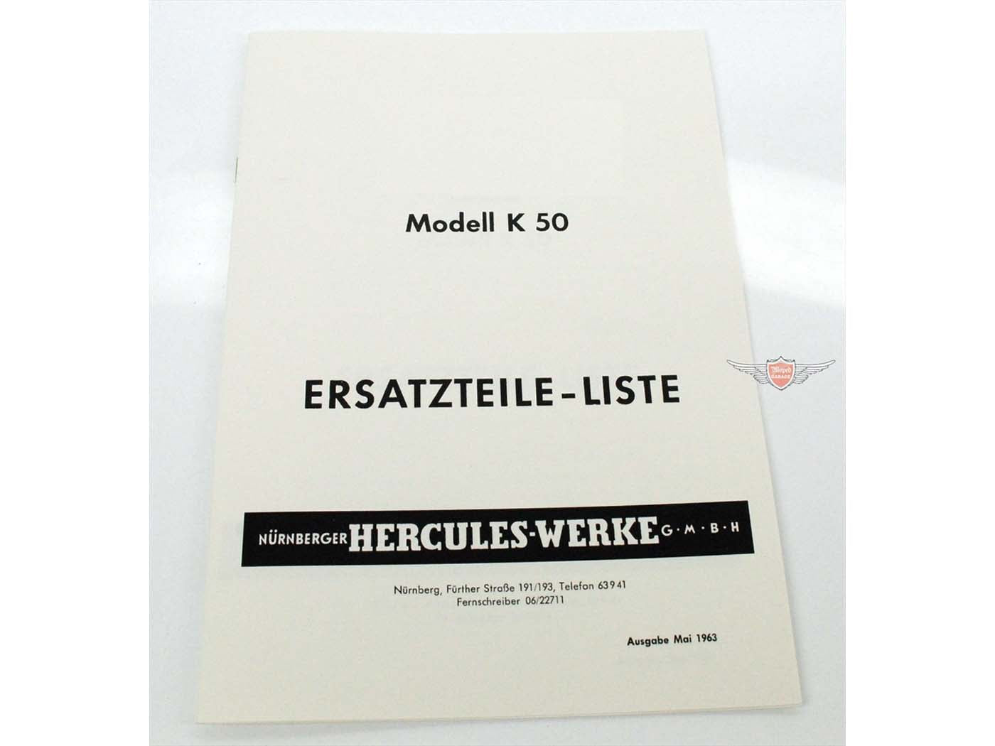 Catalog de piese Hercules K 50 Ultra, K 50 Ultra I LC, K 50 Ultra II LC, K 50 Ultra III LC și alte modele