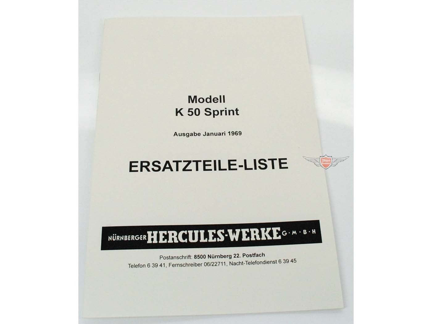 Catalog de piese Hercules K 50 Sprint, K 50 Ultra, K 50 Ultra LC și alte modele