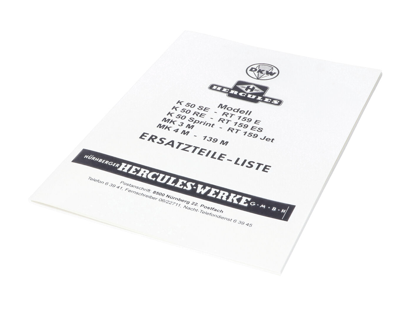 Catalog piese de schimb NTS Parts pentru DKW RT 159 139 M Mokick - Hercules Mofa / Moped