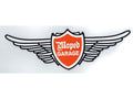 Emblemă textilă MOGA mare 250x80mm pentru Kreidler Flory MF 20, Flory MF 32, Florett Mustang/Cross 50, Florett RS-GS, K50, K51 și alte modele
