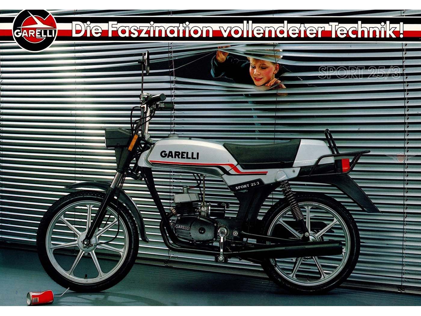 Broșură Garelli pentru moped și mokick Piaggio Ciao, Zündapp, Kreidler și alte modele