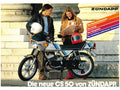 Pliant publicitar pentru Zündapp GTS 50 (517-39L0, 517-40L0, 517-40L5, 529-02L0) și alte modele