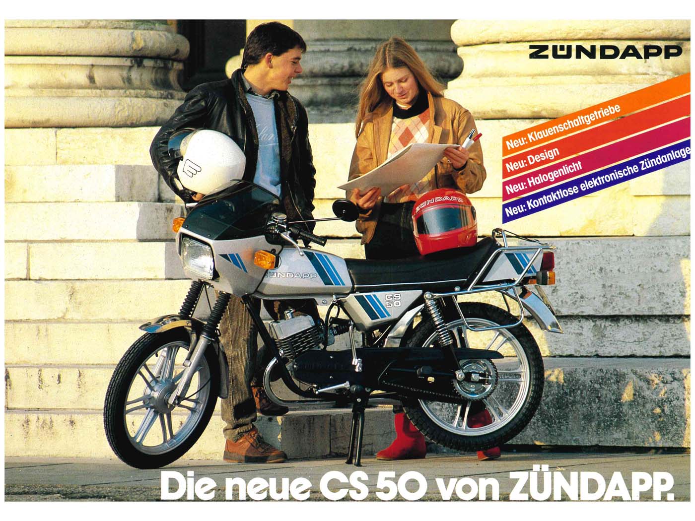 Pliant publicitar pentru Zündapp GTS 50 (517-39L0, 517-40L0, 517-40L5, 529-02L0) și alte modele