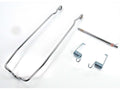 Set bridă portbagaj cromat cu bolț de reținere și arcuri pentru Hercules Prima 2, Prima 3, Prima 4, Prima 5, Prima GT și alte modele