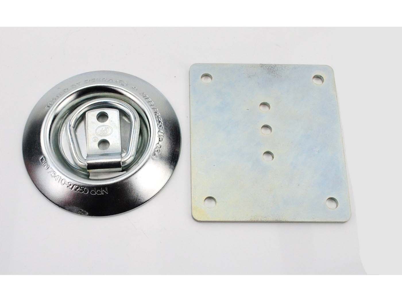 Locaș de fixare zincat 95mm cu contraplacă 105x90mm pentru Kreidler, Zündapp și alte modele
