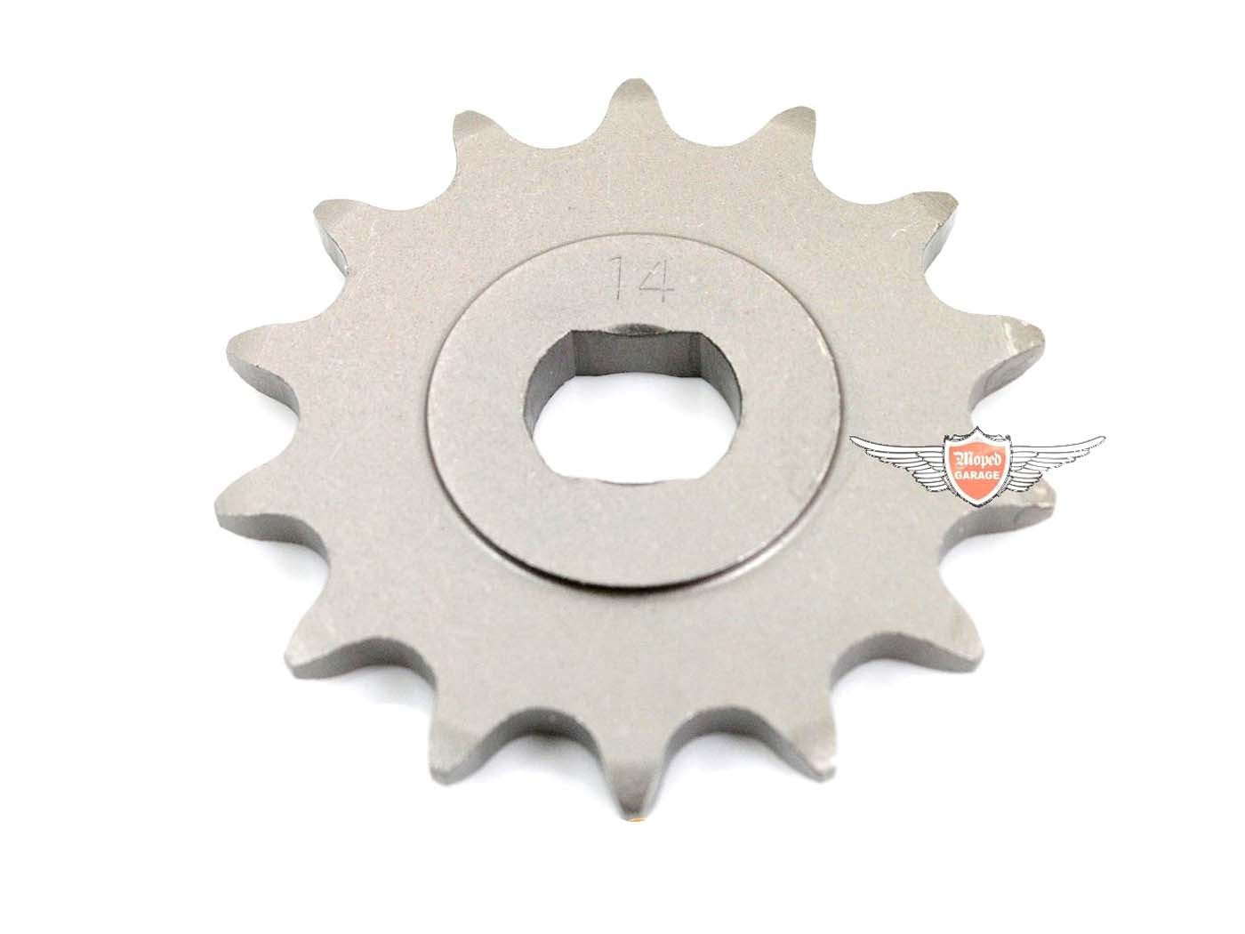 Pinion întărit 14 dinți pentru Hercules Prima 2, 3, 4, 5, 6, M2, M4, M5, Sachs TC 50, Prima 2/4 și alte modele